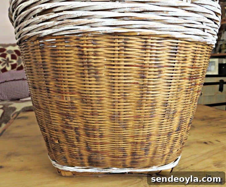 Top and bottom of basket painted white , A basket for my Snugglies - The Boondocks blog