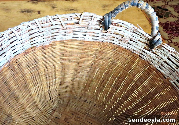 Inside top basket painted white, A basket for my snugglies - The Boondocks blog