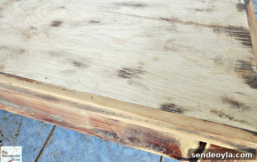 Hand-Painted Tri-Color Refurbished Wood Coffee Table 5 img 970 5