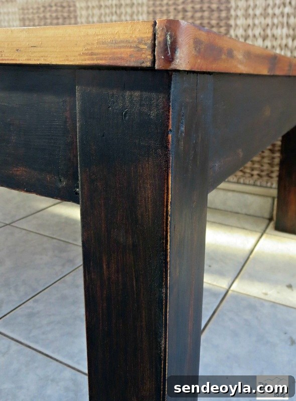 Hand-Painted Tri-Color Refurbished Wood Coffee Table 8 img 970 8