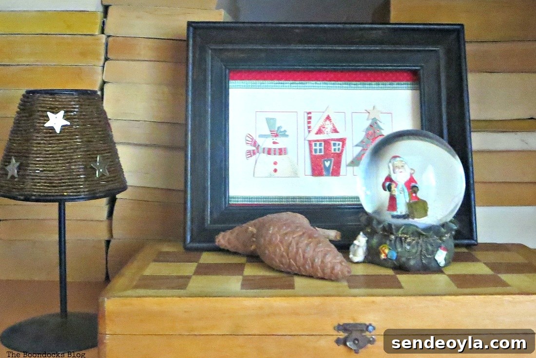 Framed Christmas card, Home for Christmas Blog Hop - The Boondocks Blog