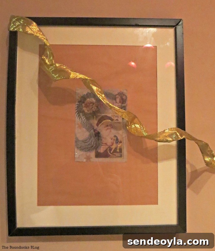 Picture Frame Vintage Christmas Card, Home for Christmas Blog Hop - The Boondocks Blog