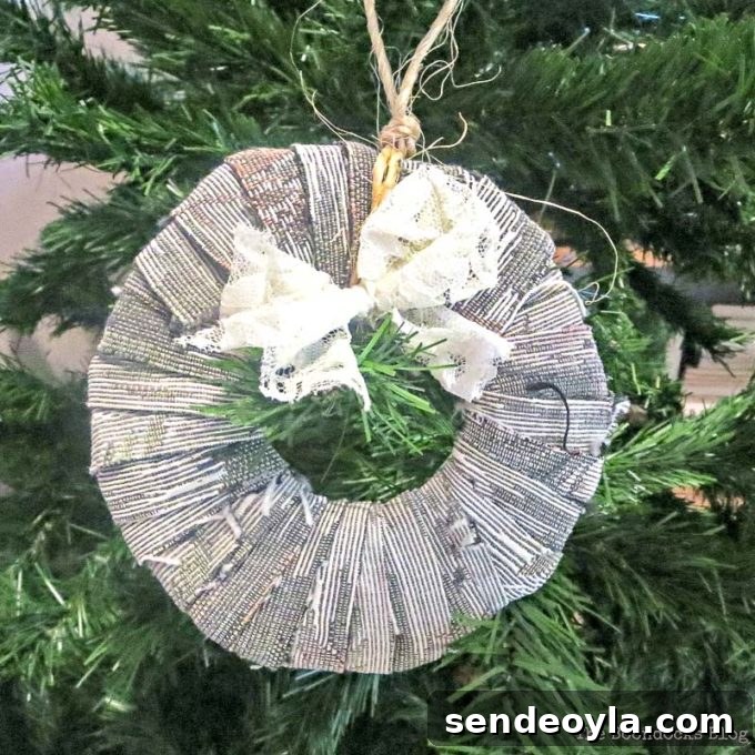 DIY Upcycled Christmas Ornaments from Scrap Ribbon 2 Homemade Christmas ornaments made from ribbon and fabric