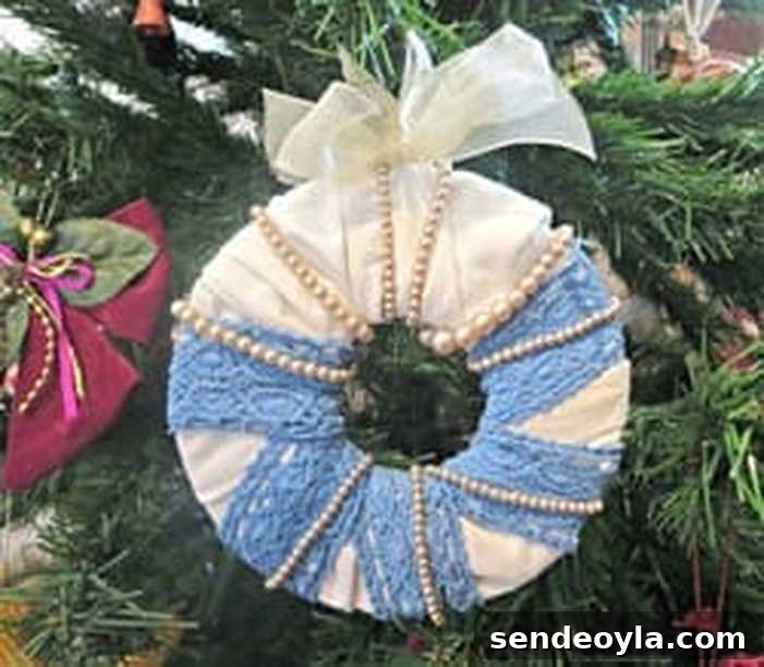 DIY Upcycled Christmas Ornaments from Scrap Ribbon 10 Variety of handmade Christmas ornaments