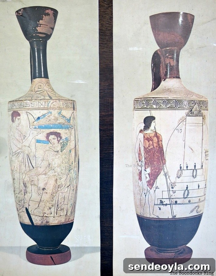 closeup, decoupaged Ancient Vases An Ancient Tray www.theboondocksblog.com