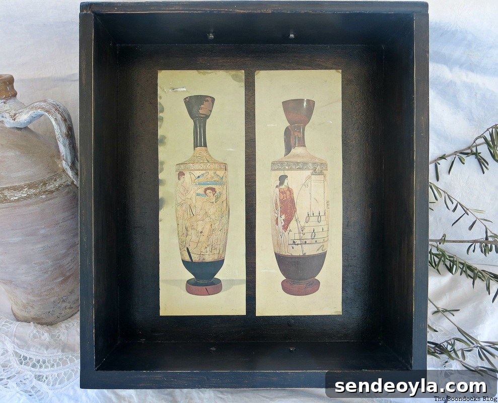  decoupaged Ancient Vases An Ancient Tray www.theboondocksblog.com