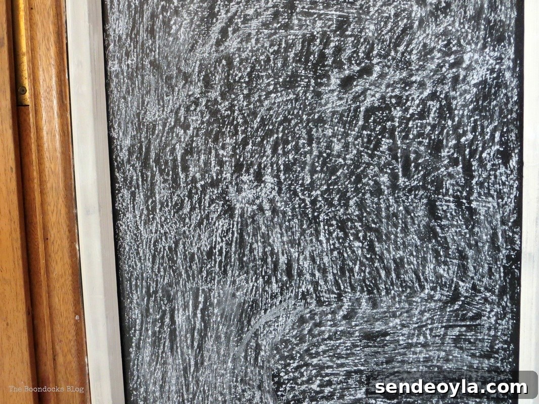 Blackboard wall curing the blackboard, Seeing black www.theboondocksblog.com