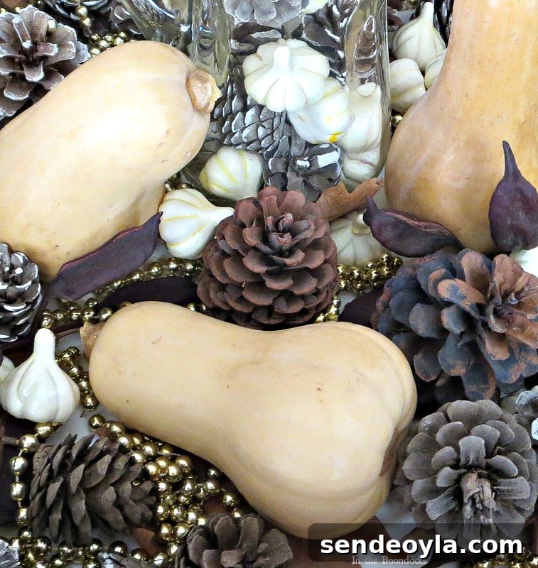 Adding some bling, Faking a Fall Vignette, www.theboondocksblog.com