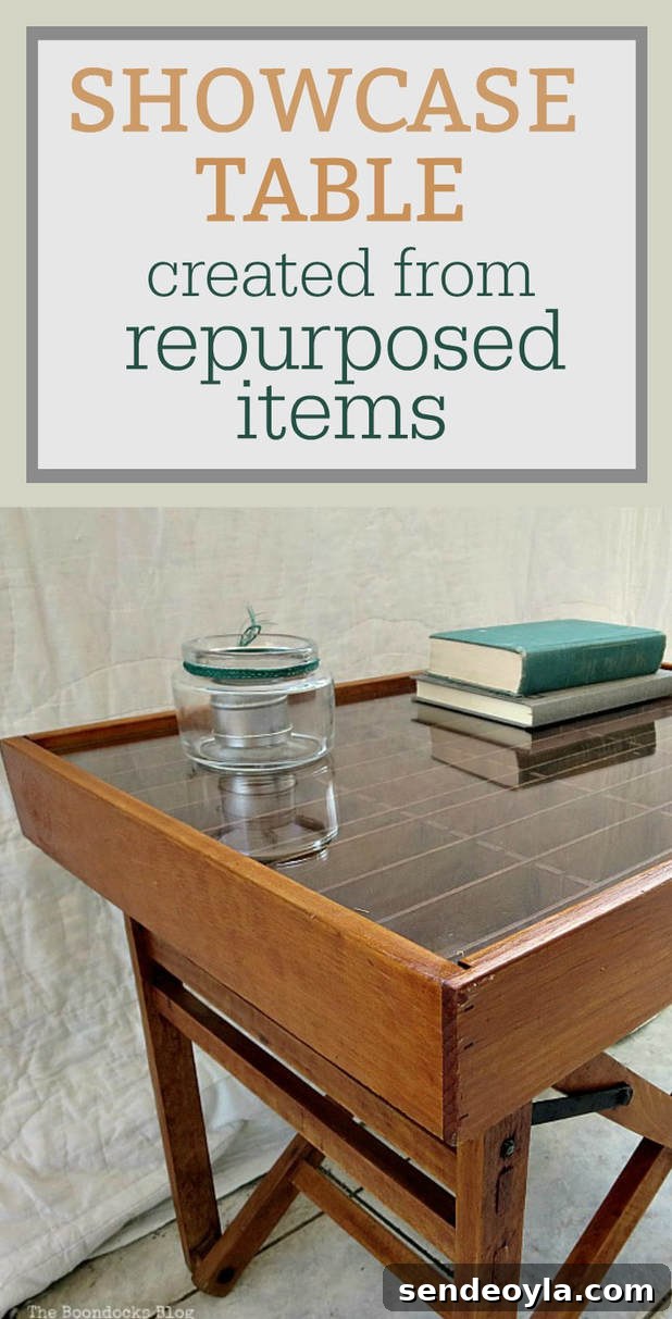 Showcase Table Styling Ideas to Highlight Your Home Decor 16 How to create a showcase table by repurposing a damaged director's chair and a wooden cassette tape holder. #repurposes #oldthings #trashure #directorschair #woodcassetteholder #creatingsomethingnewfromoldthings #coolfurniture #uniquefurniture #chairmakeover #showcasetable #glasstabletop #DIYProject The Showcase Table www.theboondocksblog.com