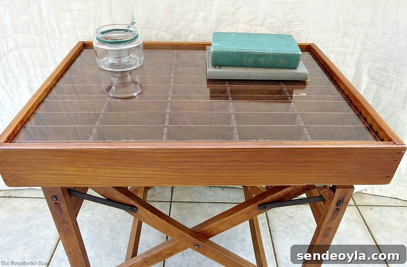 Showcase Table Styling Ideas to Highlight Your Home Decor 10 Repurposed cassette holder The Showcase Table www.theboondocksblog.com
