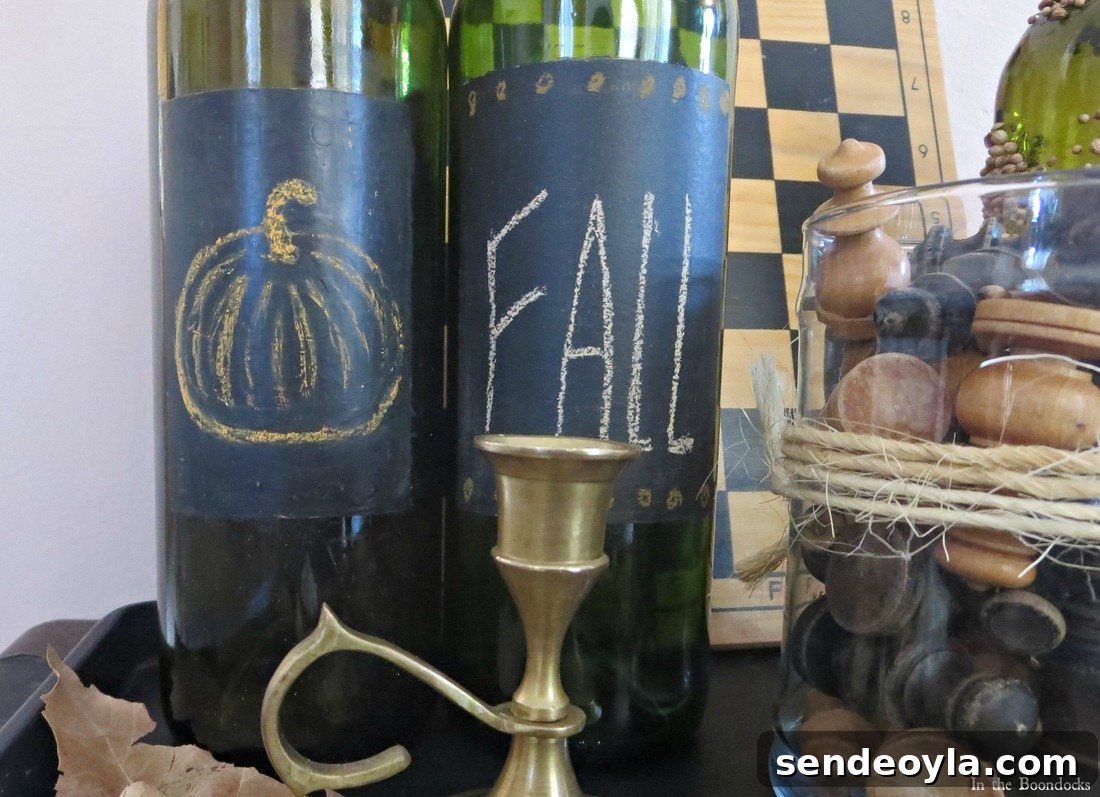 The Chalkboard Fall Vignette www.theboondocksblog.com