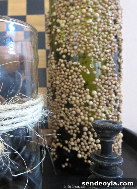 closeup, The Chalkboard Fall Vignette www.theboondocksblog.com